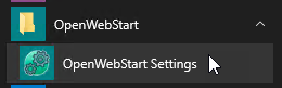 Windows Open OWS settings